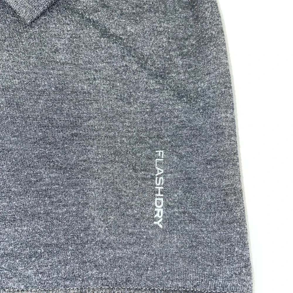 The North Face Mens FlashDry Henley Long Sleeve Shirt Gray XL Heathered Outdoor